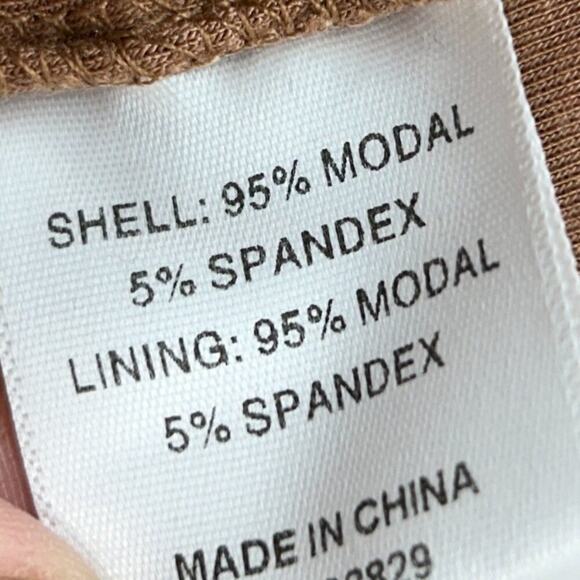 Revolve Majorelle Neutral Brown Strappy Stretch Cinched Janice Mini Dress Large - Picture 7 of 7